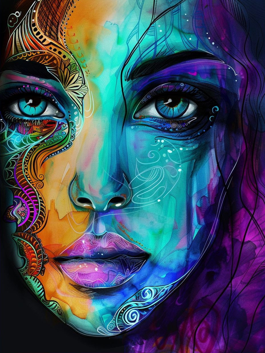 Vibrant Neon Ethereal Portraits - Image 2