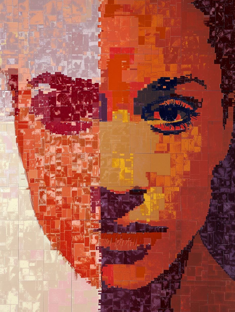 Digital Fragmented Portrait Study - Image 3