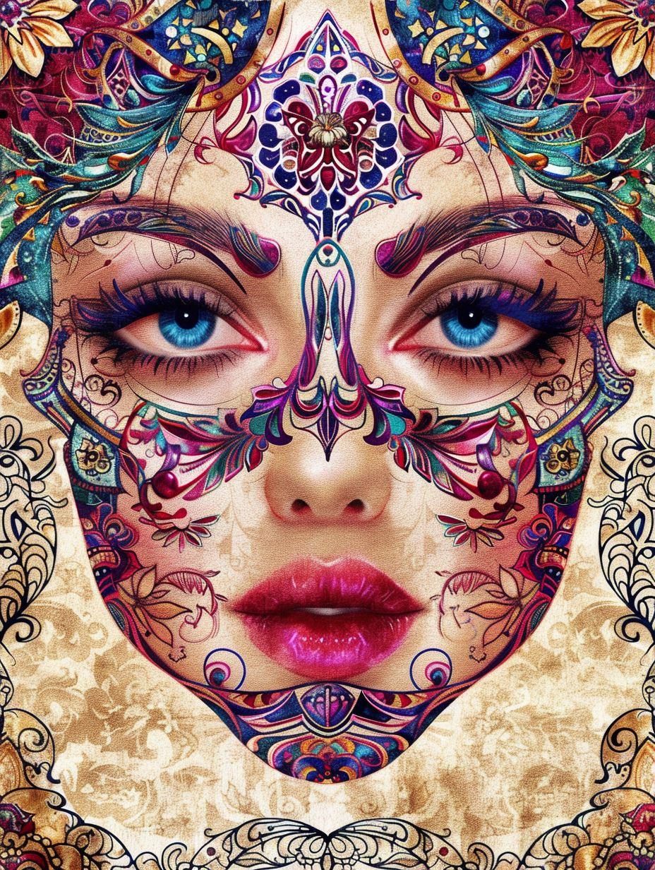 Ethereal Floral Portrait Fusion - Image 3