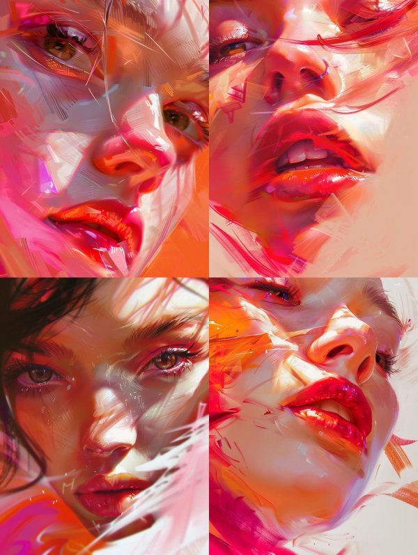 Vibrant Fragments of a Digital Muse