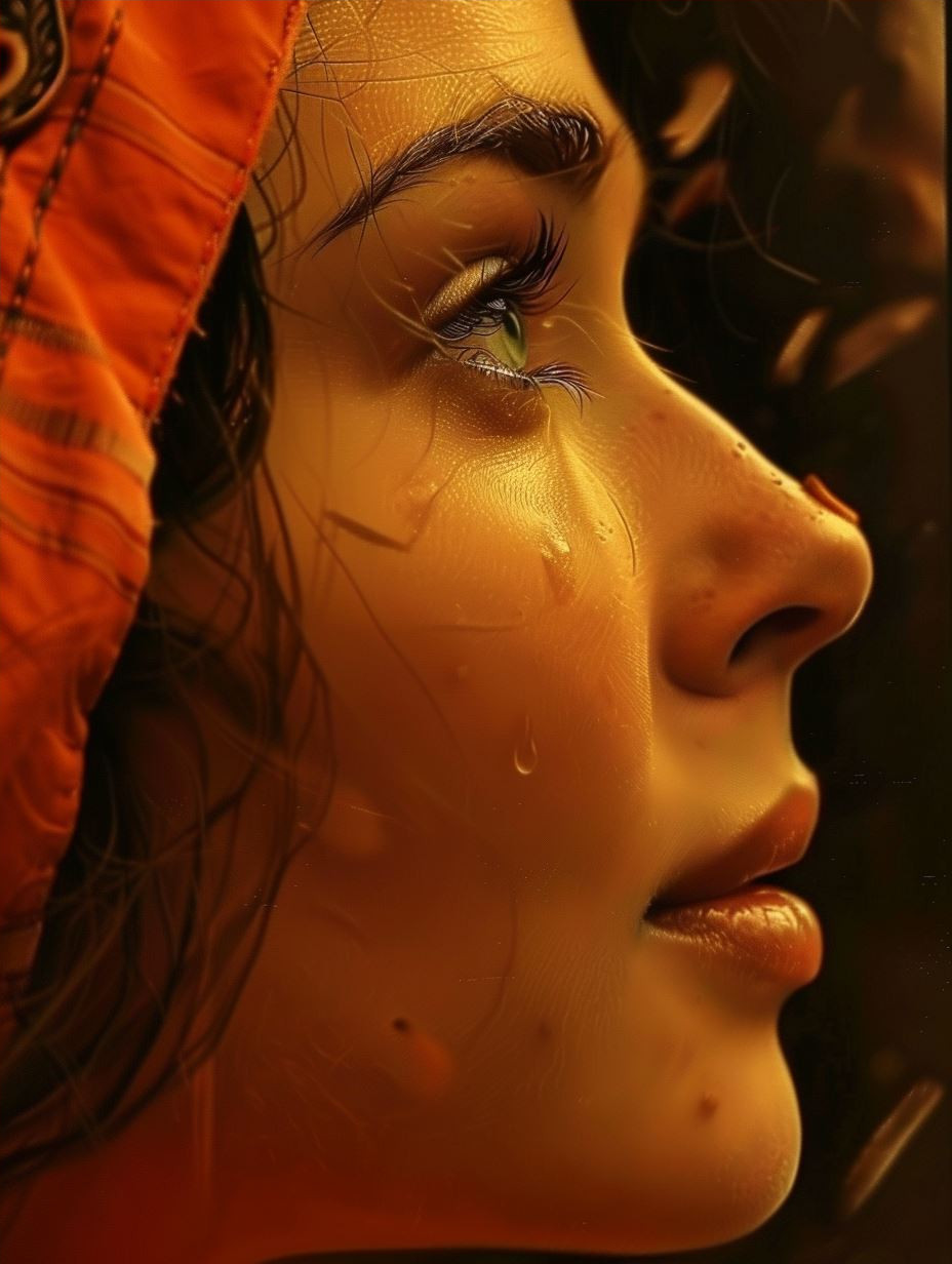 Fractured Golden Porcelain Beauty - Image 4