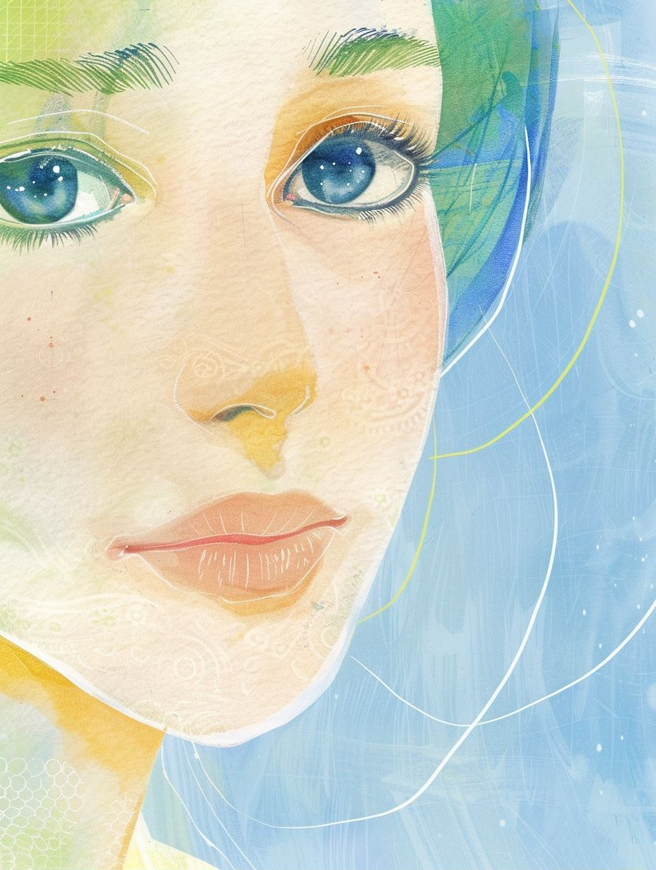 Ethereal Visions in Blue and Gold - Image 1