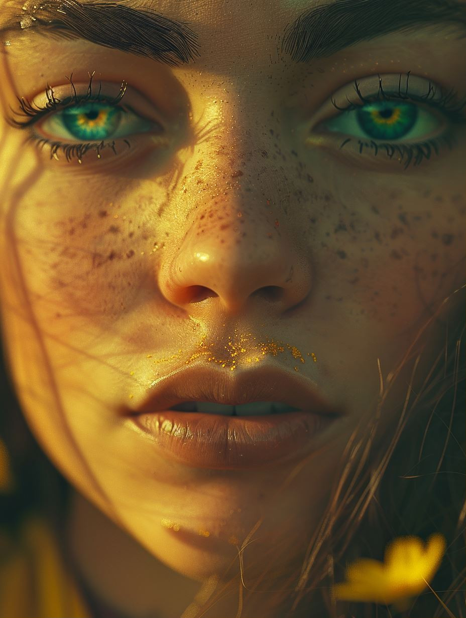 Golden Gaze Ethereal Portraits - Image 1