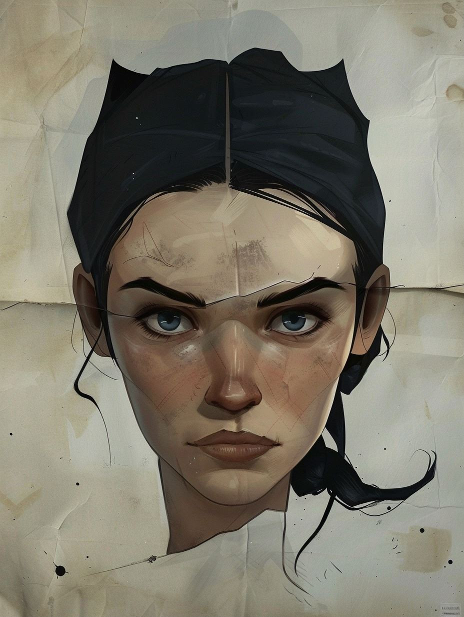 Soulful Gazes: A Study in Digital Portraits - Image 1