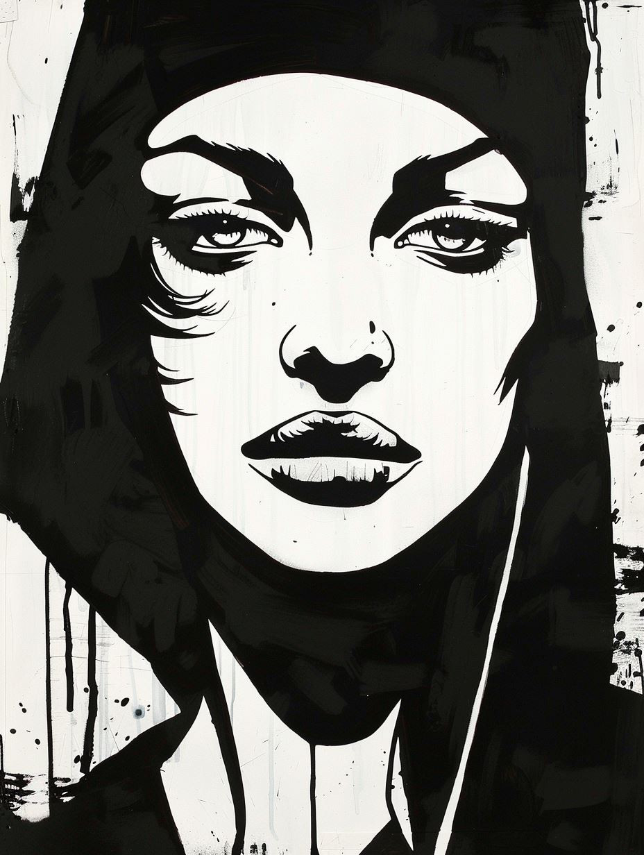 Noir High Contrast Portrait Study - Image 1