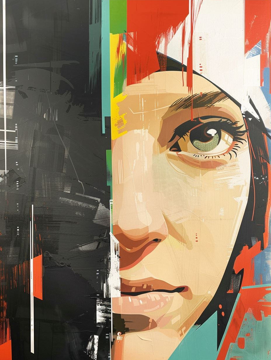 Fragmented Portraits in Modern Chaos - Image 3
