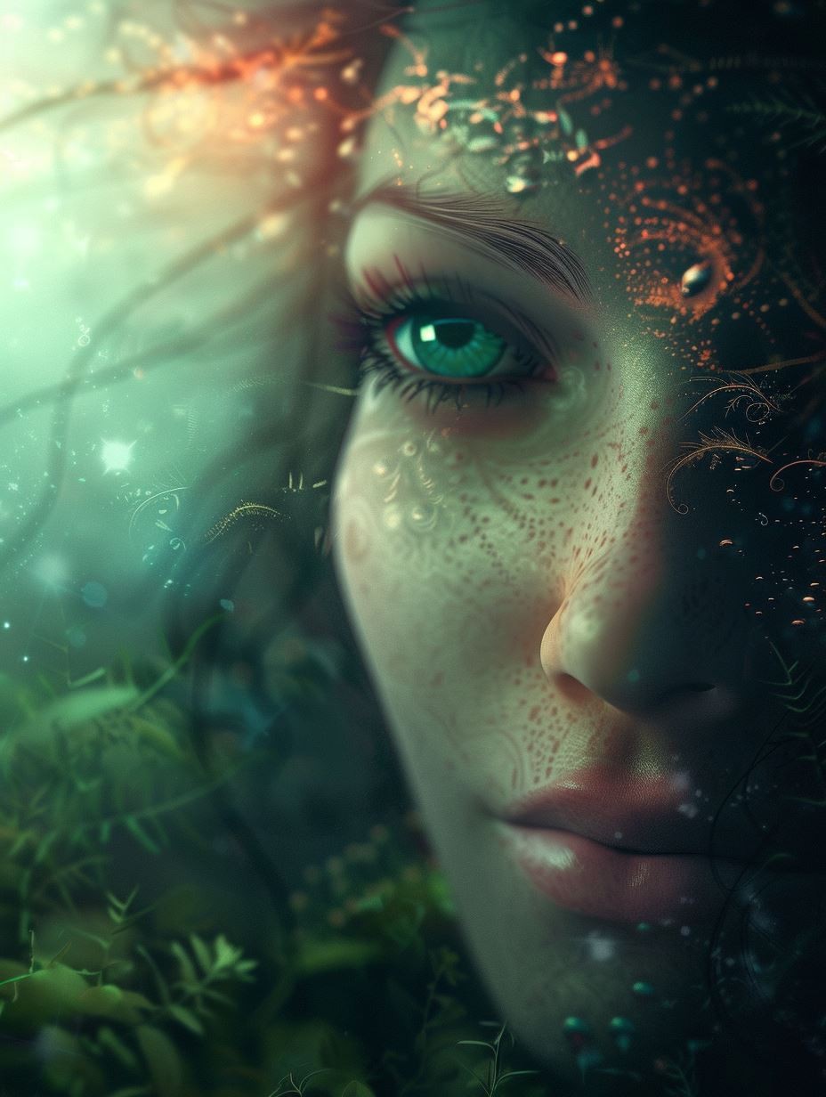 Ethereal Forest Spirit Gaze - Image 1
