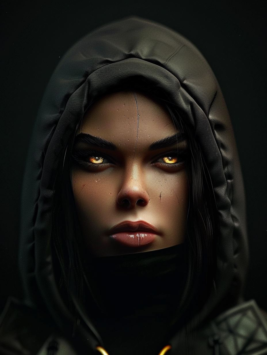 Shadowed Gaze of Amber Light - Image 1
