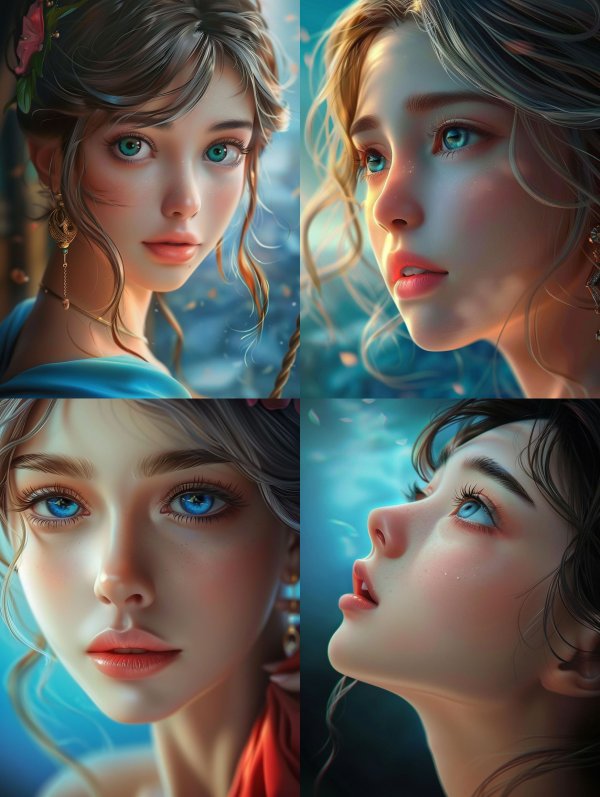Ethereal Gazes of Digital Beauty