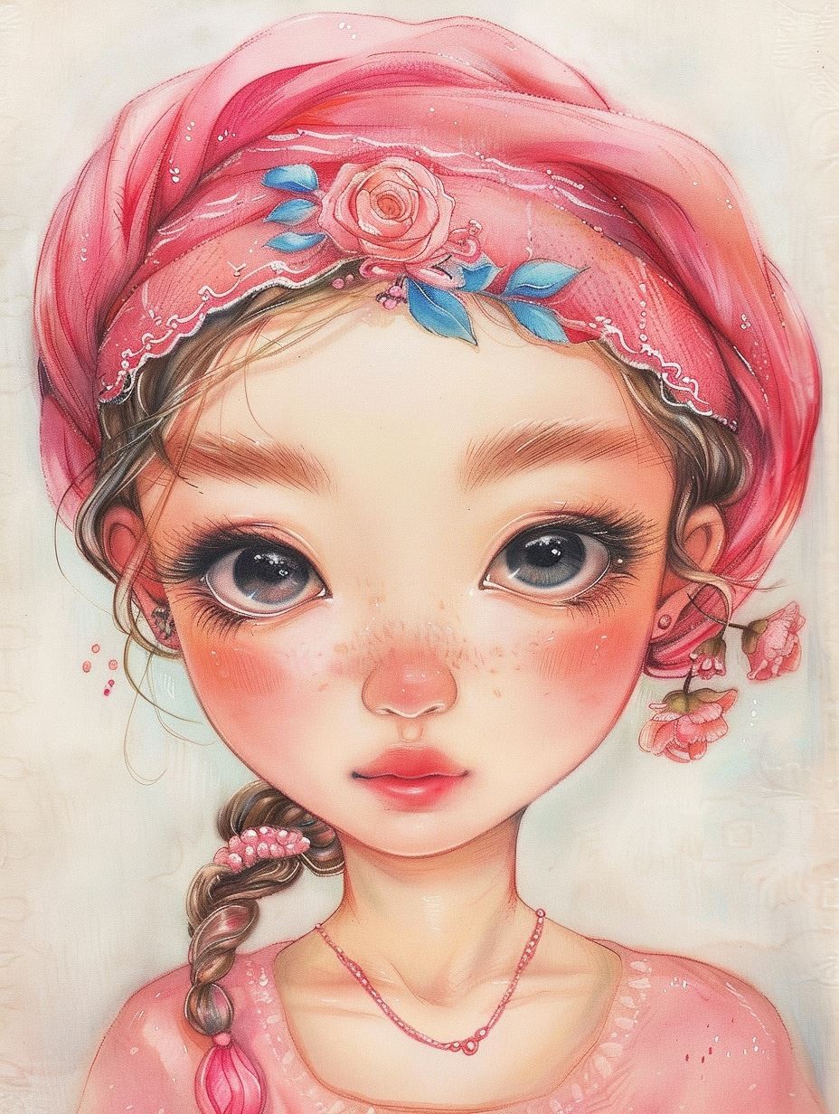 Ethereal Pastel Portrait Study - Image 4