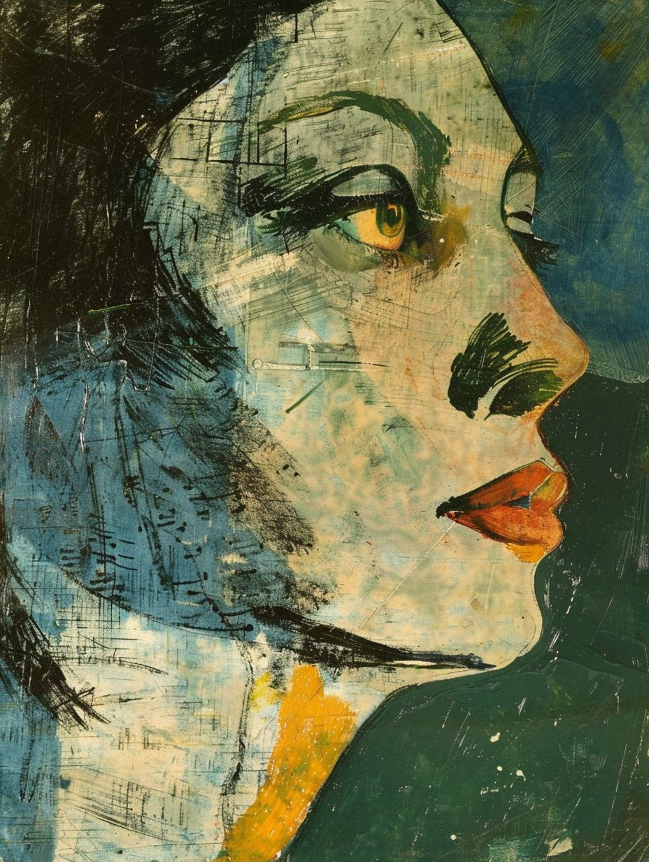 Fragmented Portraits in Moody Hues - Image 1