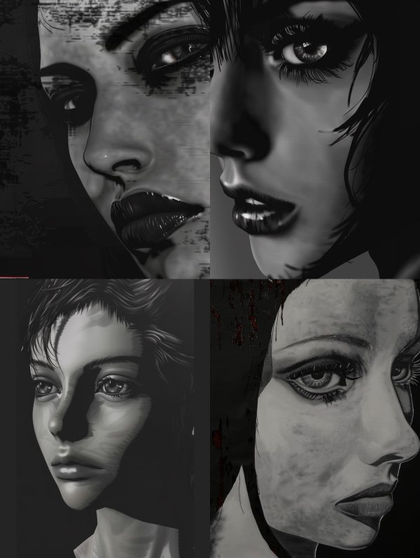 Dark Cinematic Monochrome Portraits