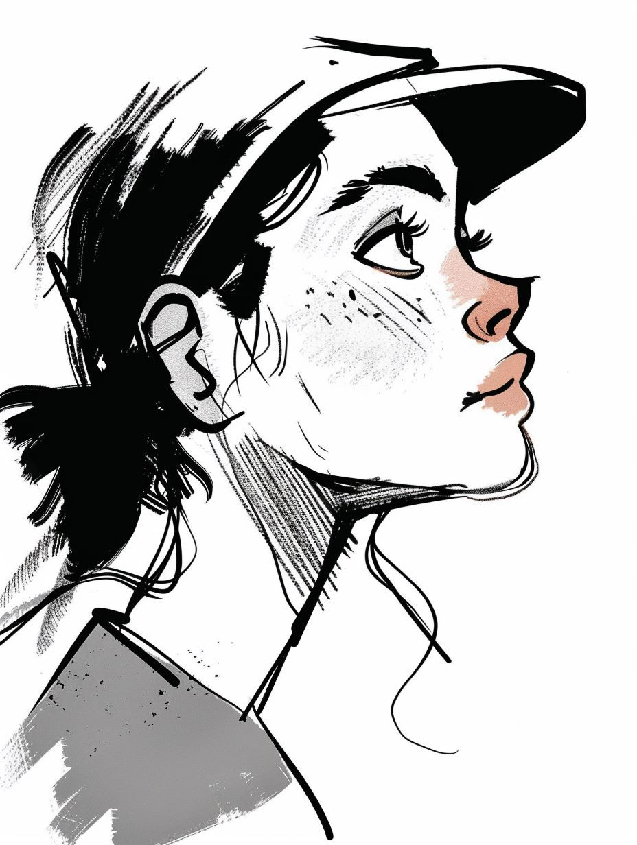 Urban Sketch Portrait in Ink - Image 1