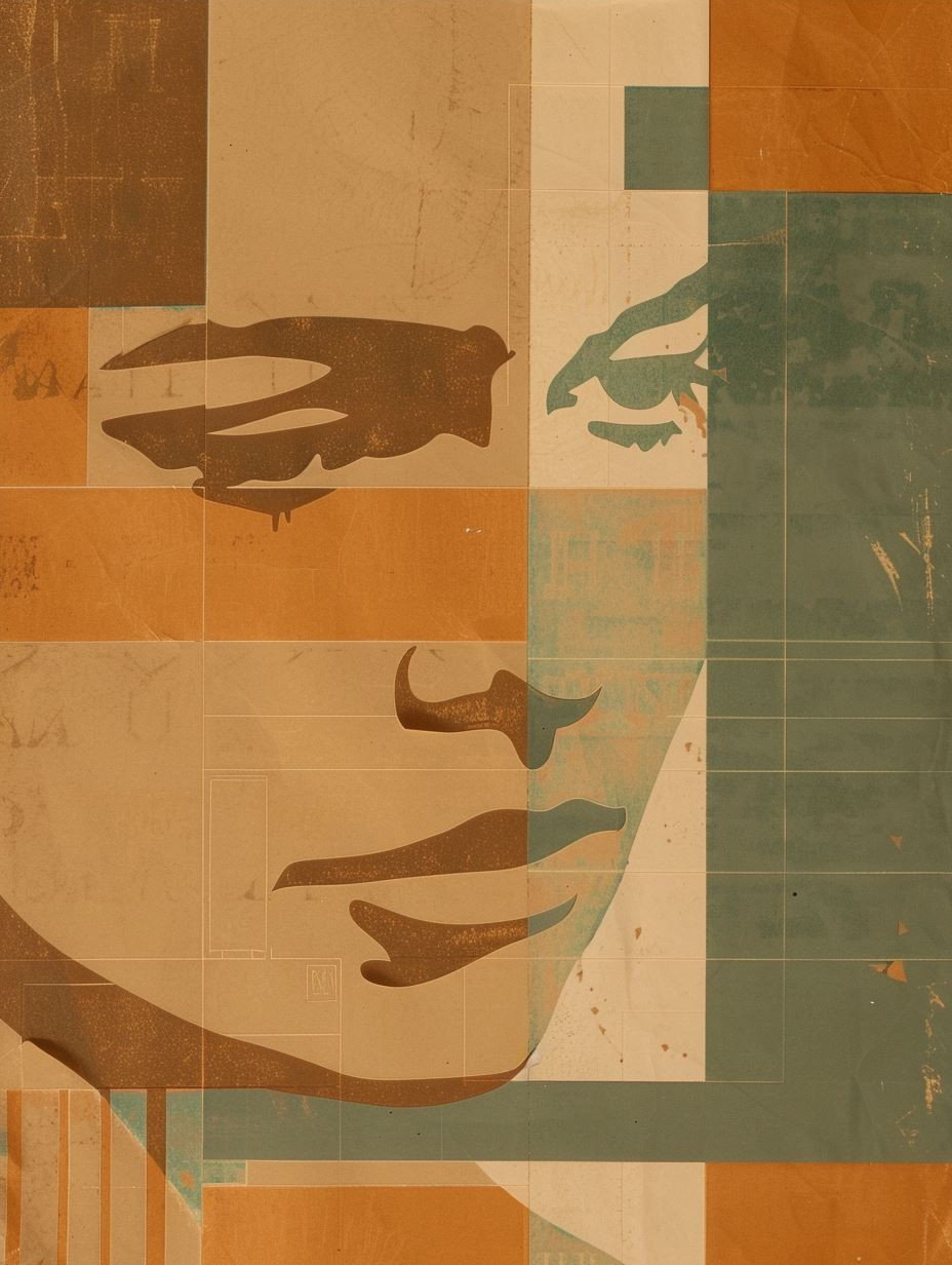 Fragmented Earth Tone Portraits - Image 4