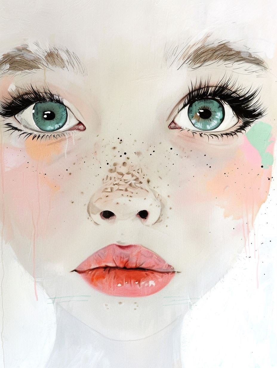Ethereal Gazes in Pastel Hues - Image 3