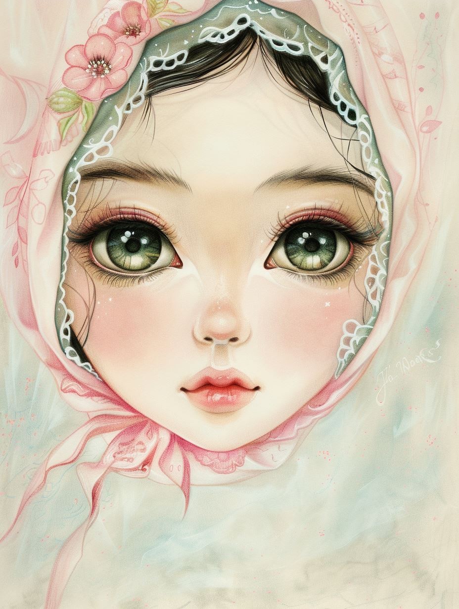 Ethereal Pastel Portrait Study - Image 3
