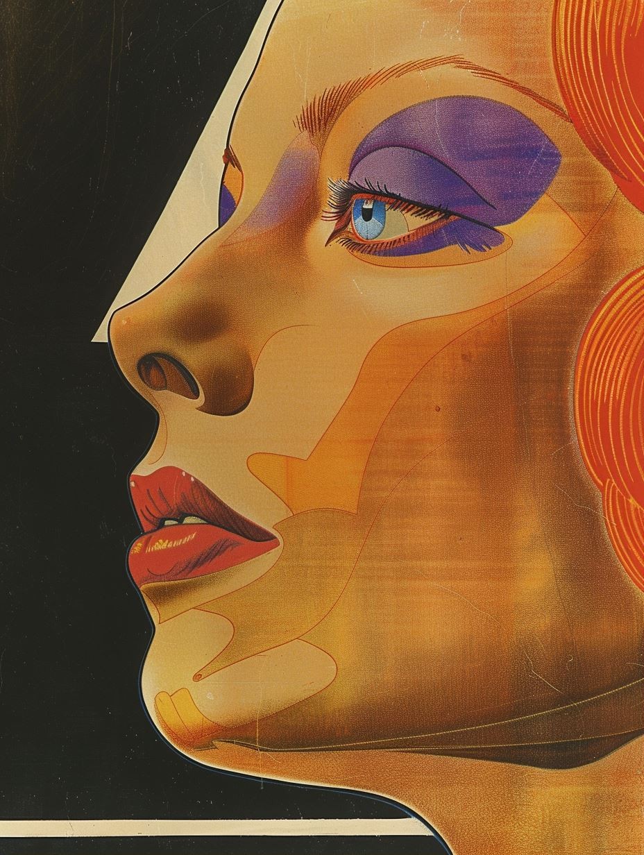 Retro Futurism Neon Portrait