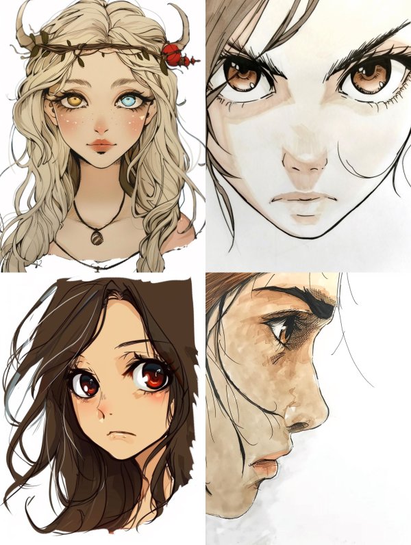 Ethereal Visions: A Study of Anime Portraits