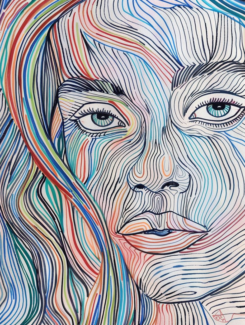 Topographic Linear Portrait Studies - Image 2