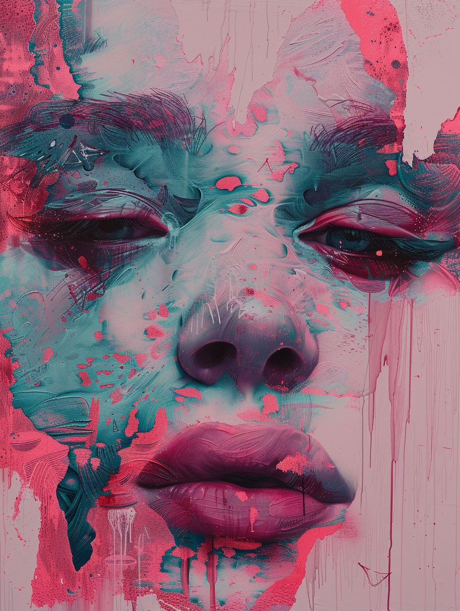Neon Fluidity Portrait Study - Image 1