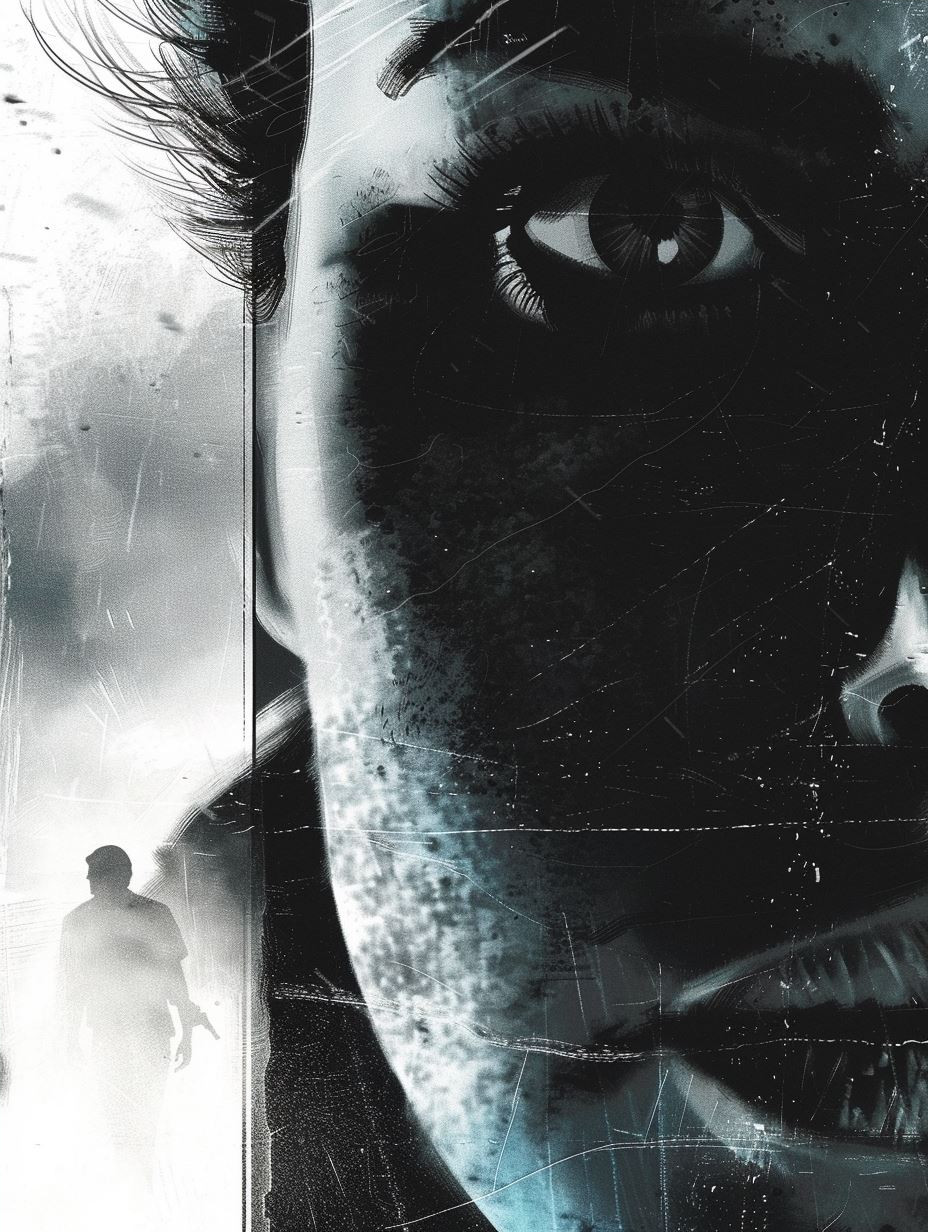 Scratched Noir Portrait - Image 4