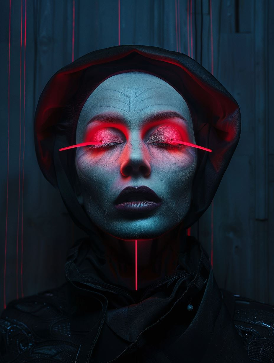 Neon Cybernetic Ethereal Portraits - Image 2