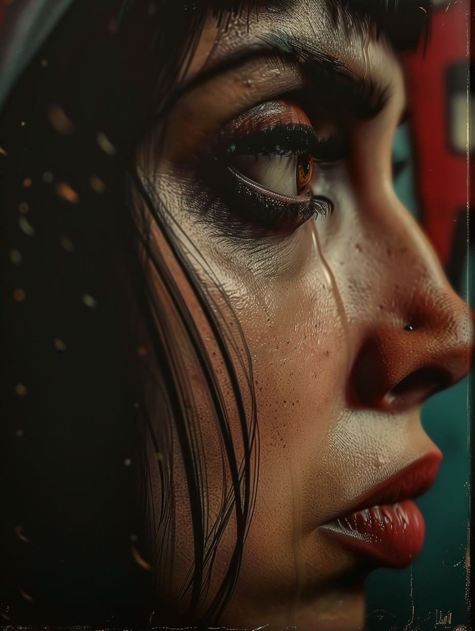 Crimson Rebel Hyper-Realistic Portrait - Image 2