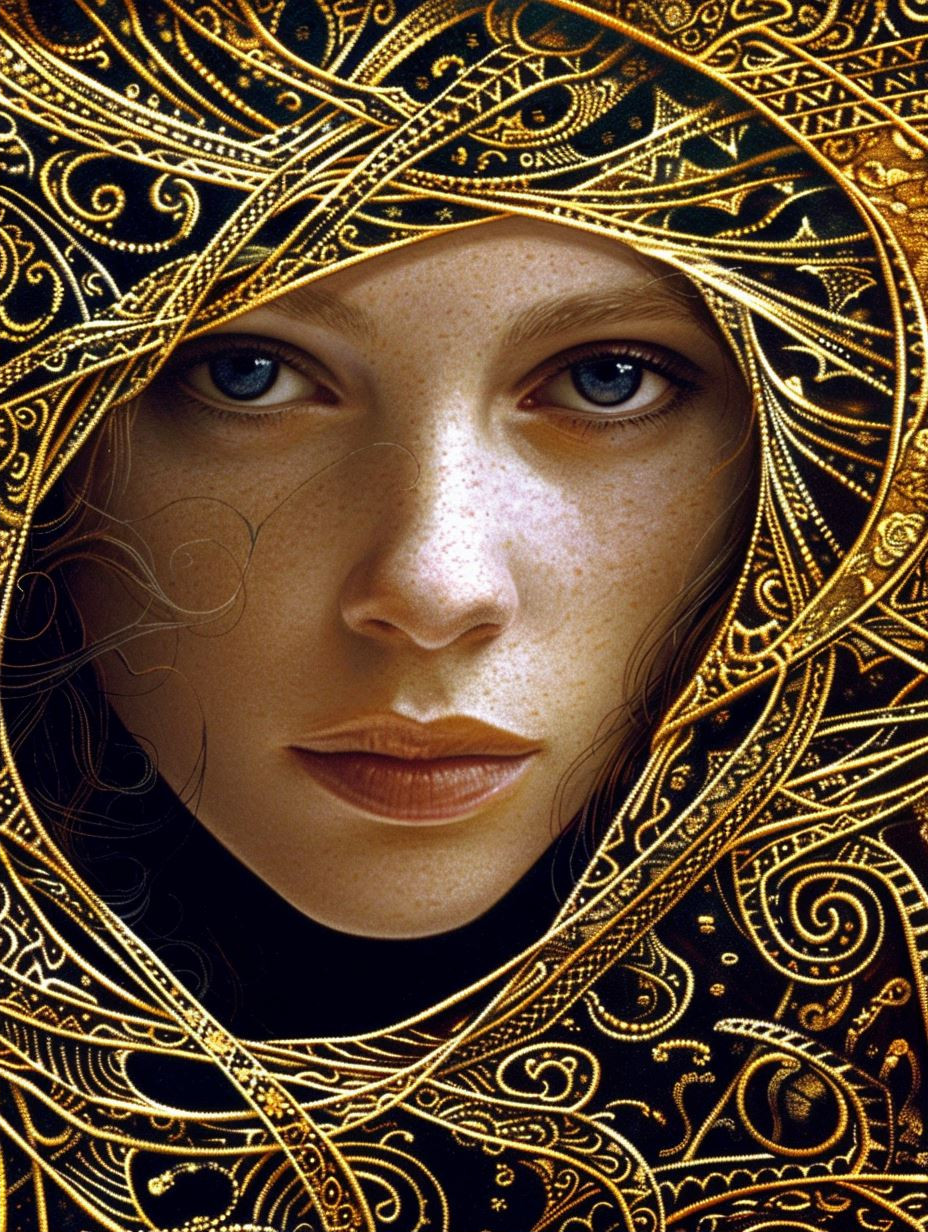 Golden Filigree Mystical Portraits - Image 2