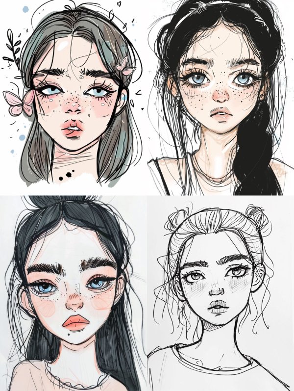 Ethereal Sketchbook Portrait Studies