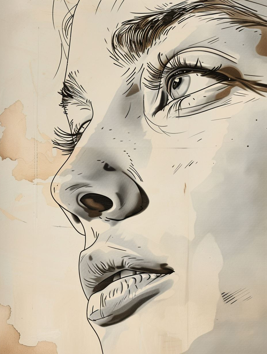 Classic Charcoal Portrait Studies - Image 2