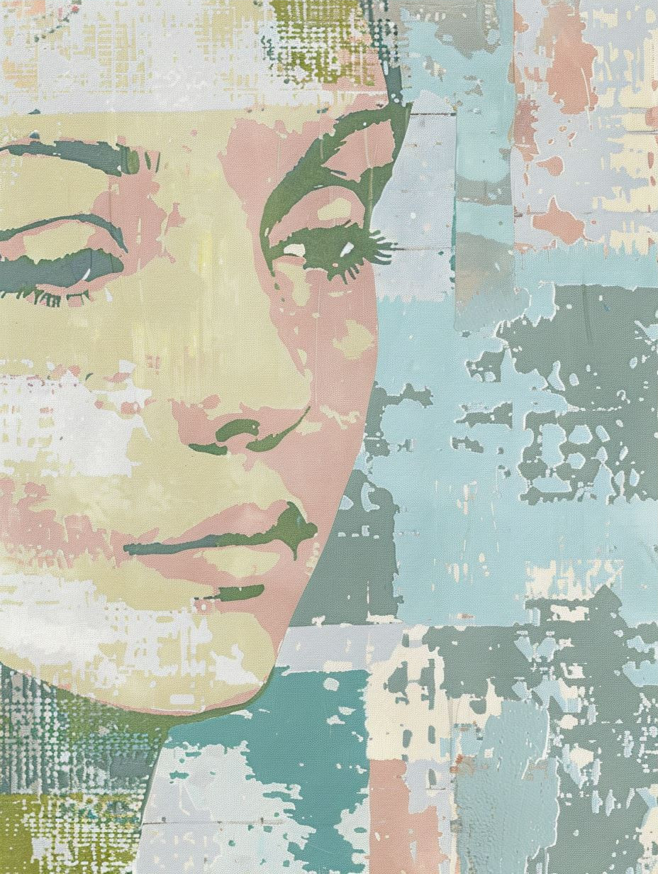 Fragmented Pastel Portrait Study - Image 3