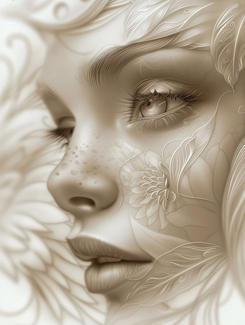Ethereal Whispers in Sepia Tones - Image 4