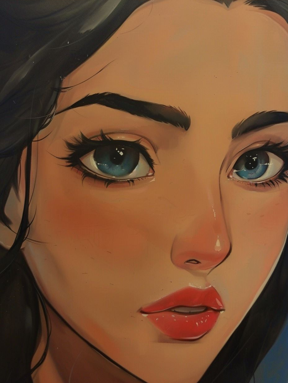 Ethereal Gazes: A Study in Digital Portraits - Image 3