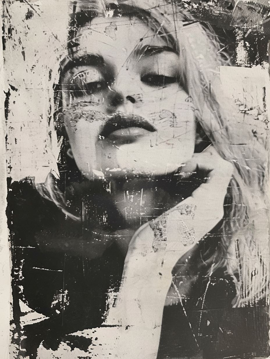 Abstract Noir Fragmented Portrait - Image 2