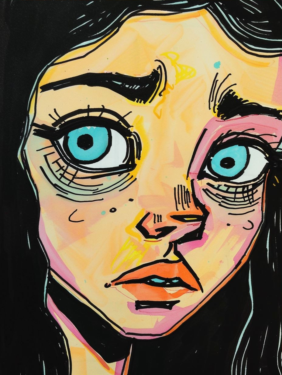 Ethereal Watercolor Ink Portrait - Image 3