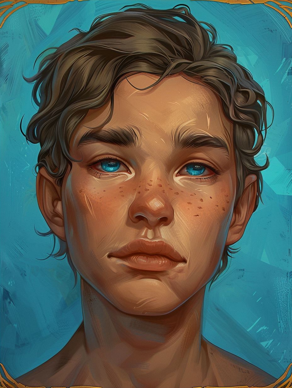 Azure Eyes Fantasy Character Portraits - Image 4