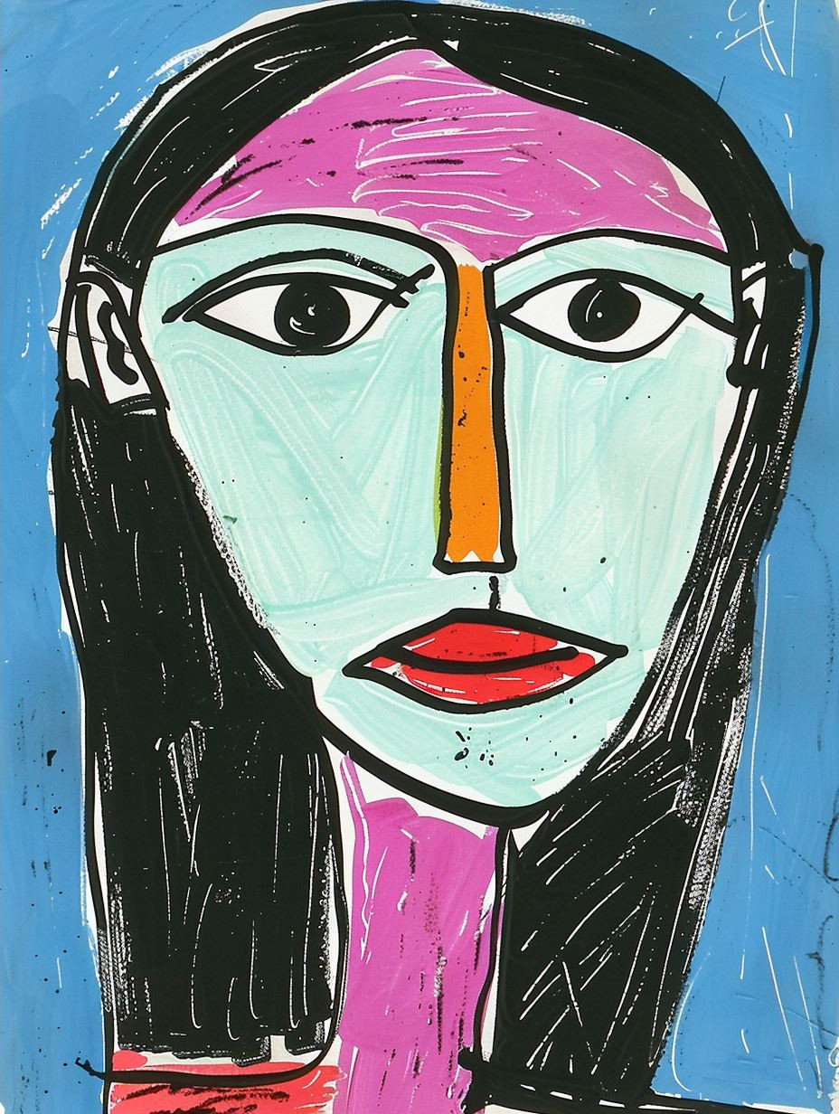 Abstract Cubist Female Portraits - Image 2