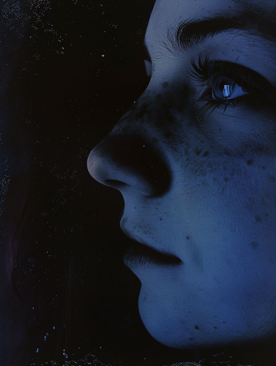 Ethereal Blue Nocturnal Gaze - Image 3