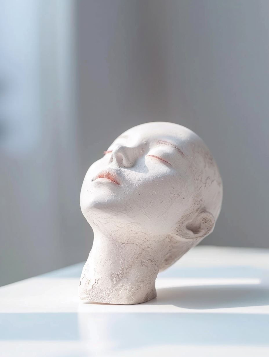 Ethereal White Sculptural Portraits - Image 1