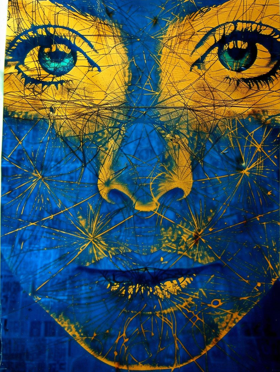 Celestial Blue Golden Portraits - Image 3