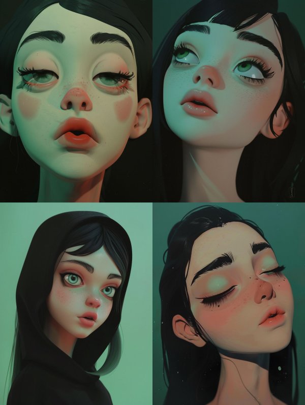 Ethereal Gazes in Digital Art