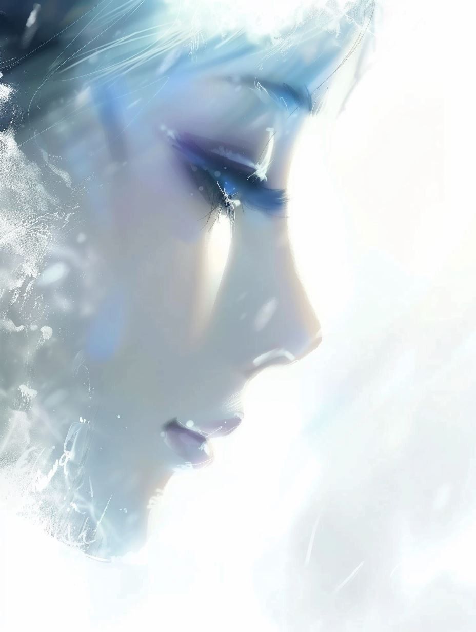 Ethereal Frost Crystal Portrait
