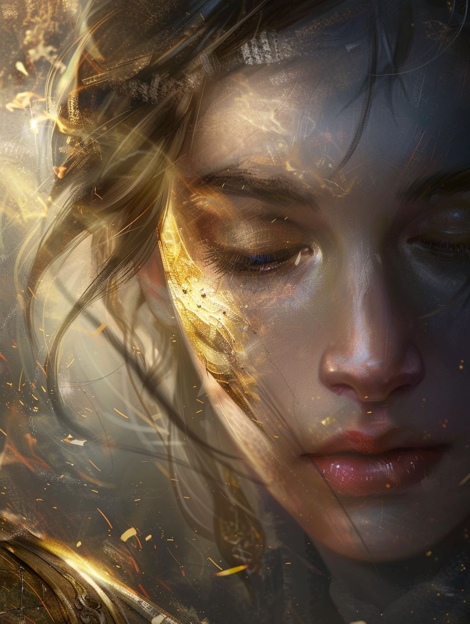 Gilded Dust and Ethereal Gaze - Image 2