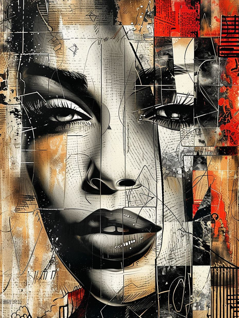 Fragmented Urban Portrait Art - Image 4