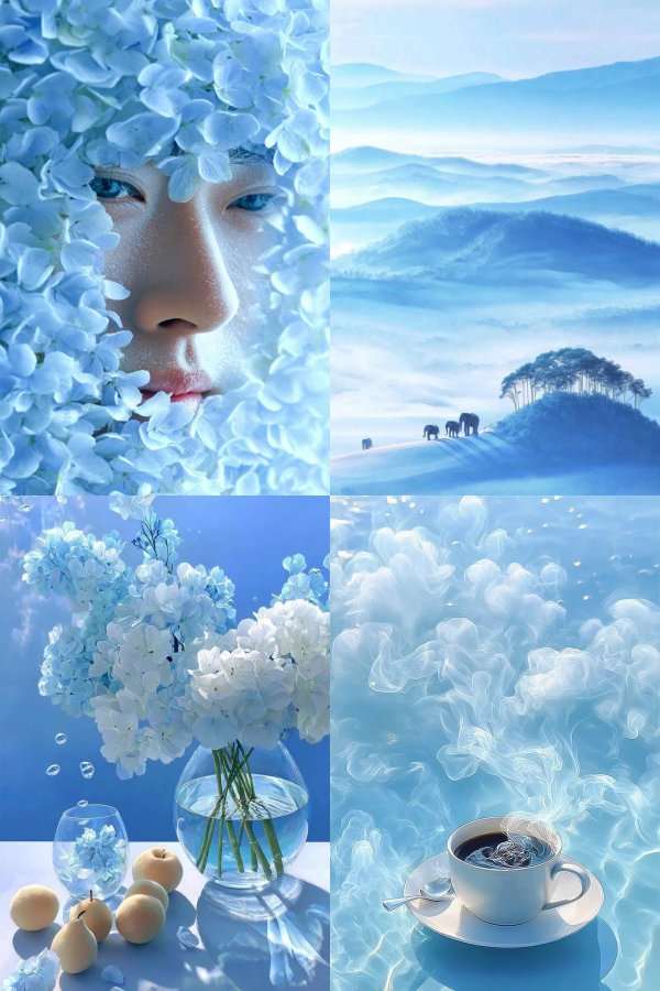 Serene Blue Dreamscapes