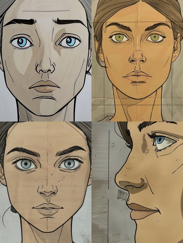 Character Design Study: Female Portraits