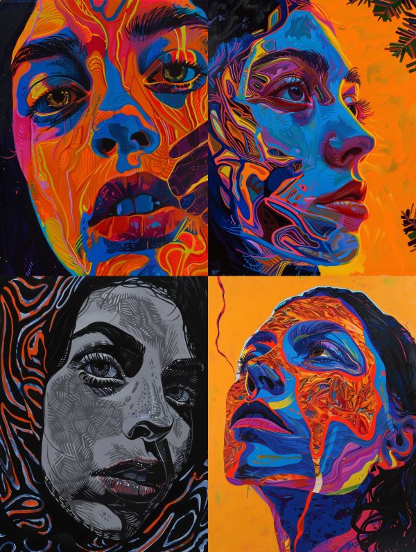 Prismatic Portraits of Fluid Emotion