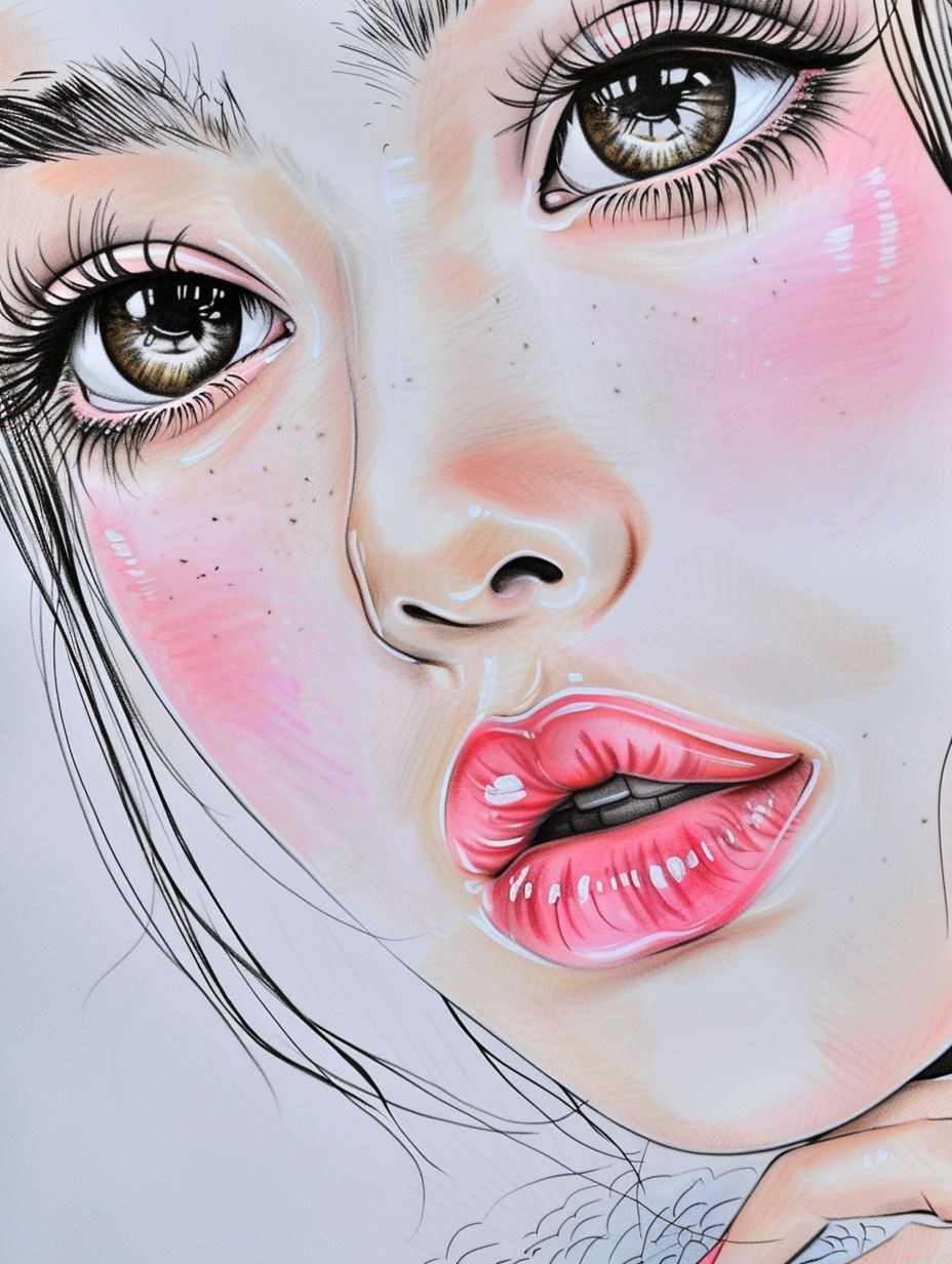 Ethereal Digital Anime Portrait