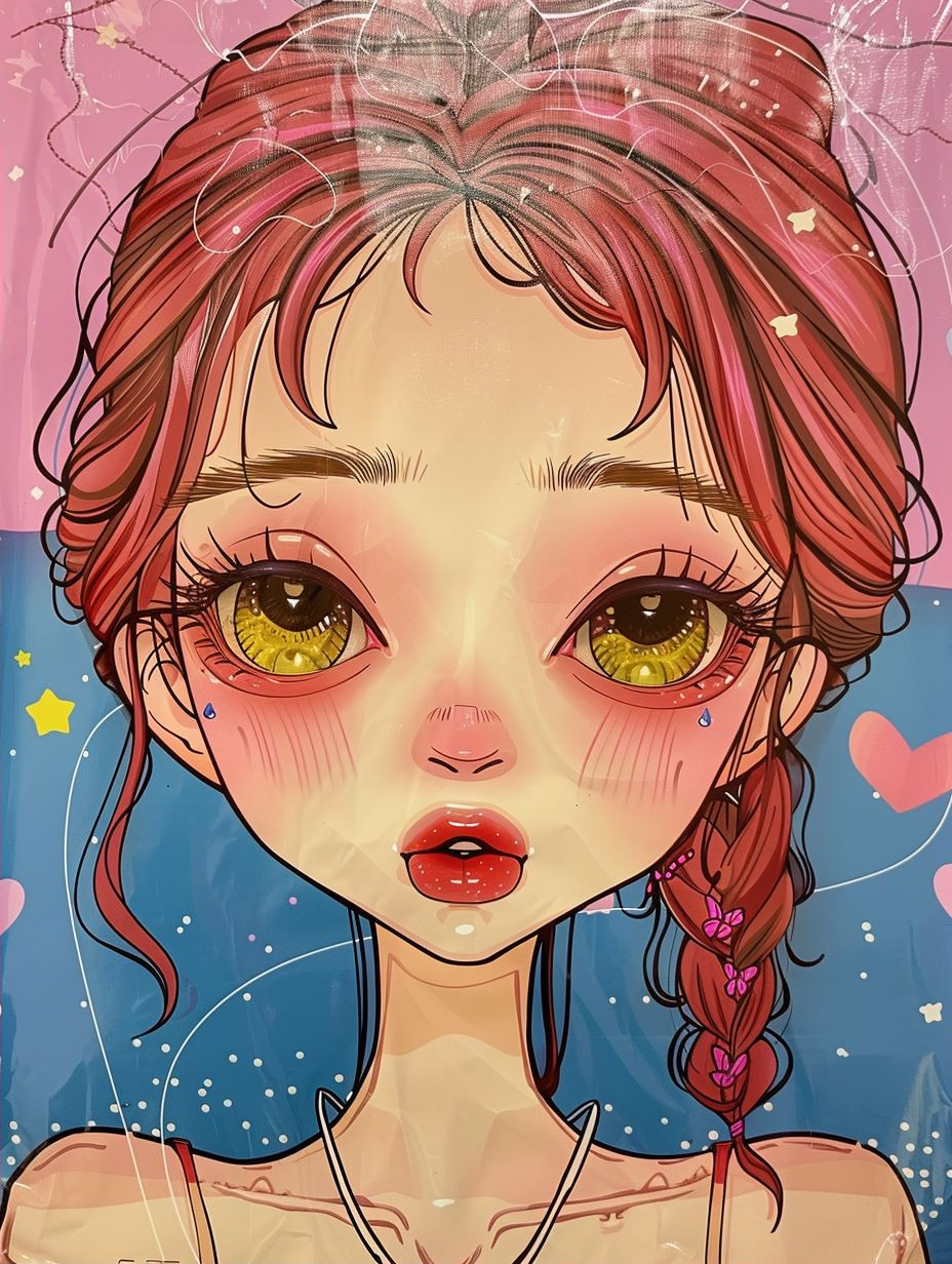 Dreamy Big Eyed Pop Art - Image 2
