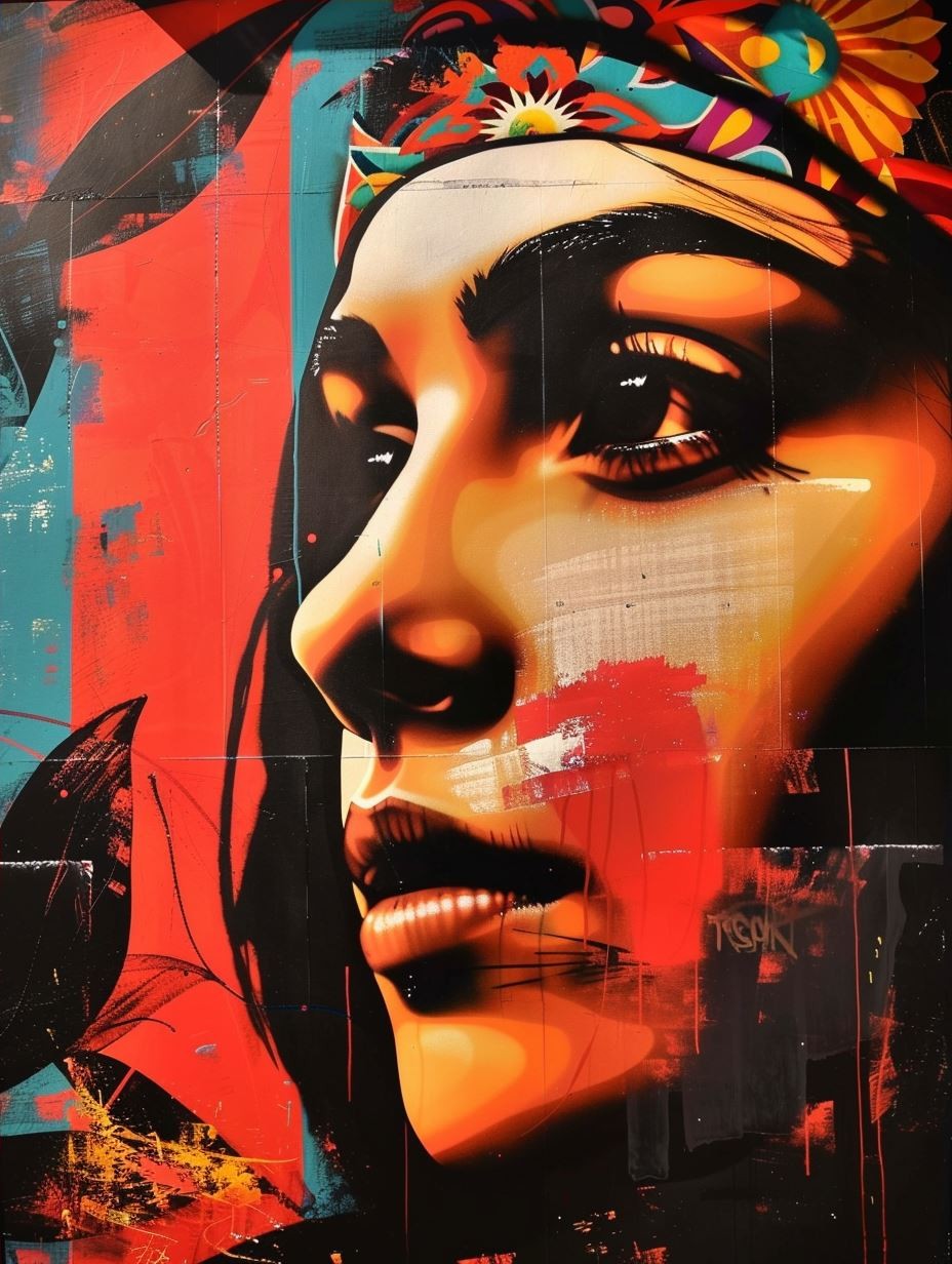 Vibrant Dualistic Portrait Study - Image 4